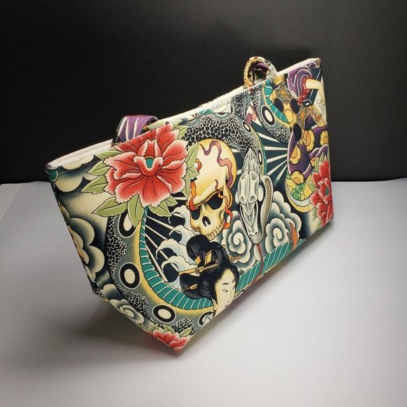 Handmade Handbag Tote "Zen Charmer" Japanese Motif - Picture 2 of 5